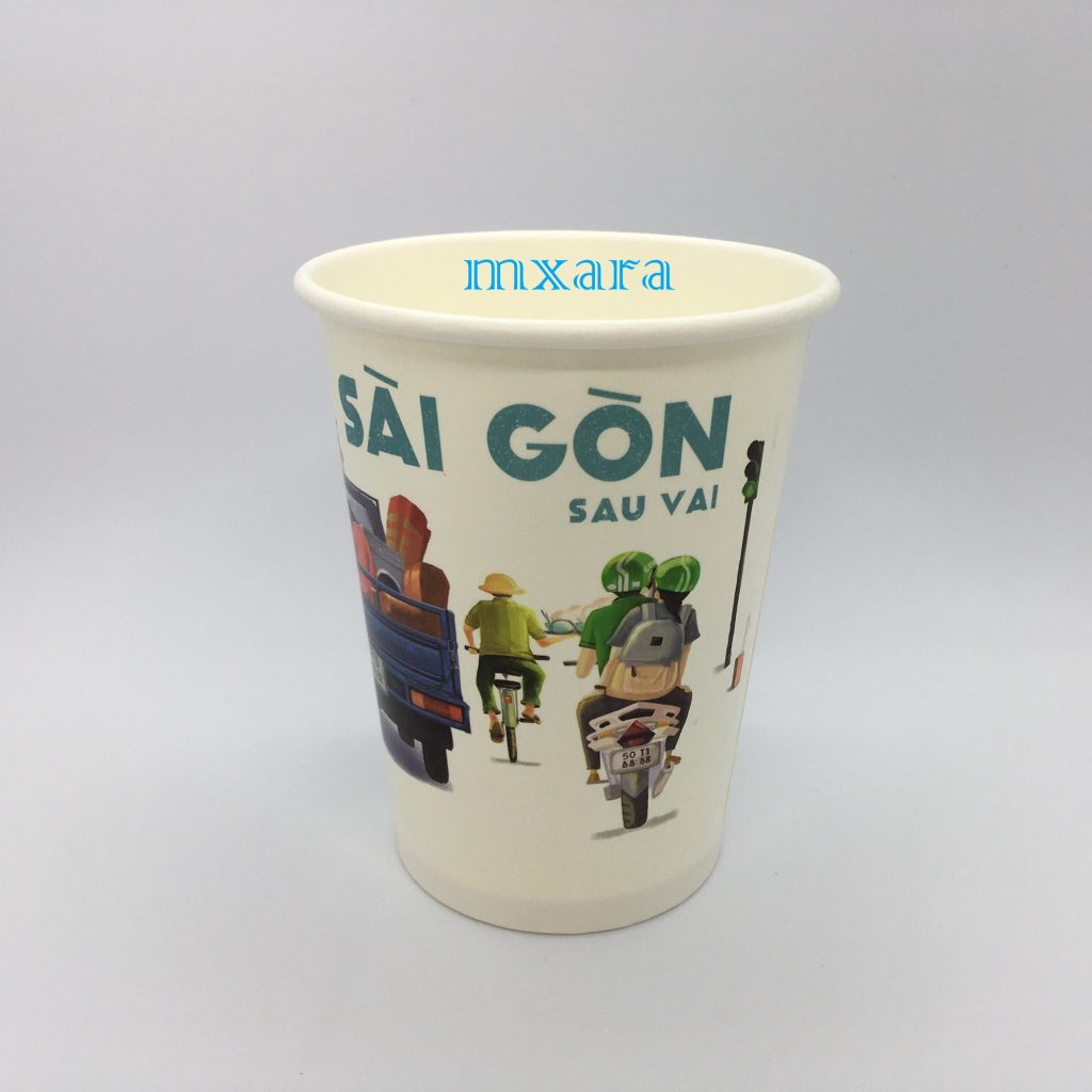 Ly giấy cao cấp 2pe Sài Gòn sau vai 16oz