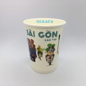 Ly giấy cao cấp 2pe Sài Gòn sau vai 16oz
